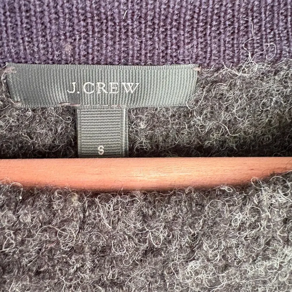 J Crew Alpaca Tunic Sweater S Gray Fuzzy Cozy J.Crew B1785 Capsule Luxe